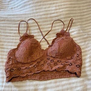 Wishlist Lace Bralette in Warm Brown